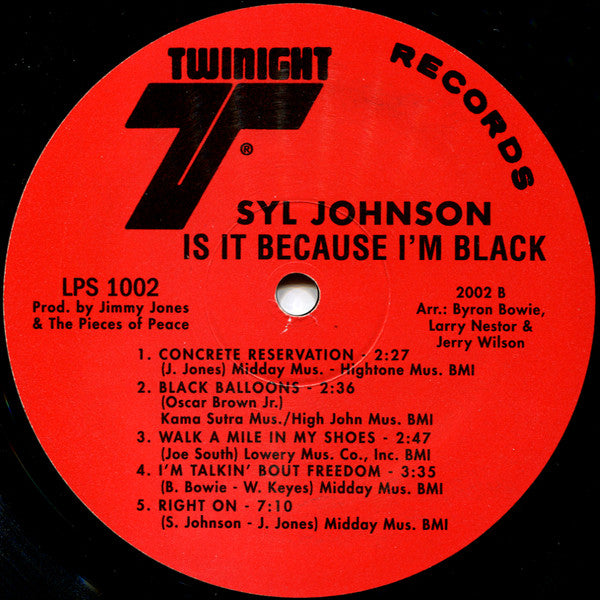 Syl Johnson : Is It Because I'm Black (LP, Album, RE)