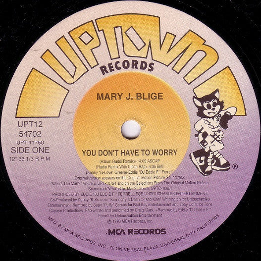 Mary J. Blige : You Don't Have To Worry (12")