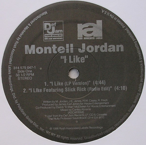 Montell Jordan Featuring Slick Rick : I Like (12", Single)