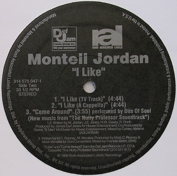 Montell Jordan Featuring Slick Rick : I Like (12", Single)