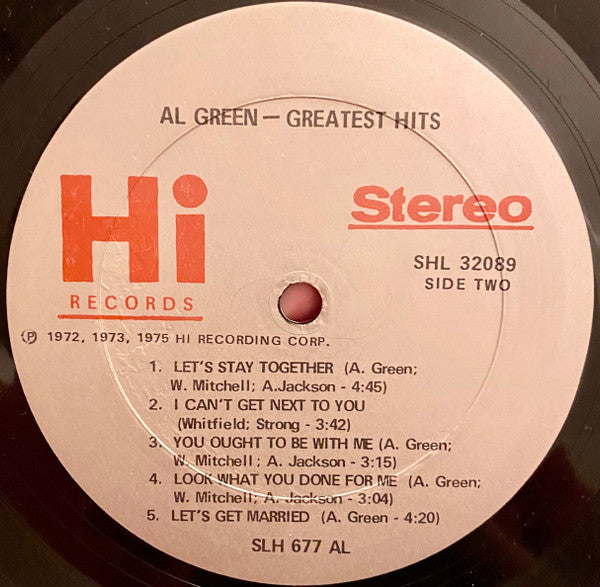 Al Green : Greatest Hits (LP, Comp, PP )