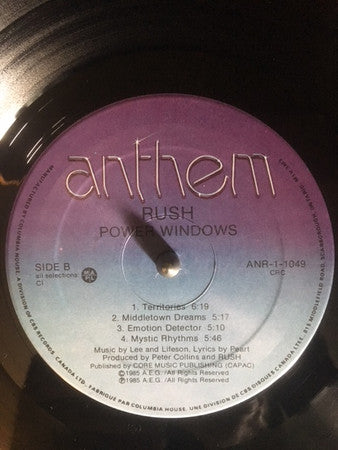 Rush : Power Windows (LP, Album, Club)