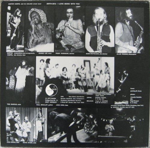 Gunter Hampel And His Galaxie Dream Band : I Love Being With You (LP, Album)