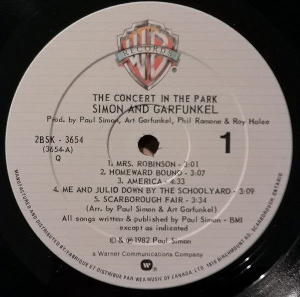 Simon & Garfunkel : The Concert In Central Park (2xLP, Album, Gat)