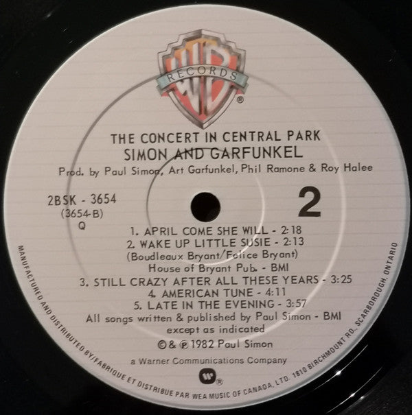 Simon & Garfunkel : The Concert In Central Park (2xLP, Album, Gat)