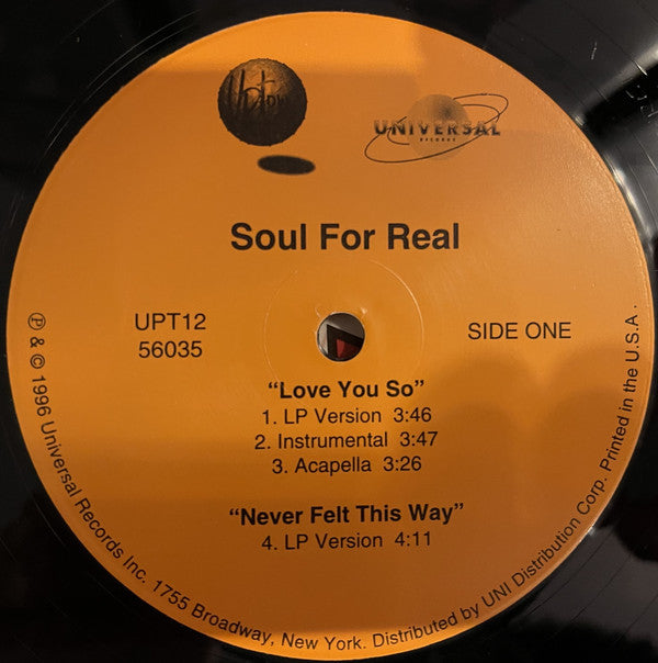 Soul For Real : Love You So (12")