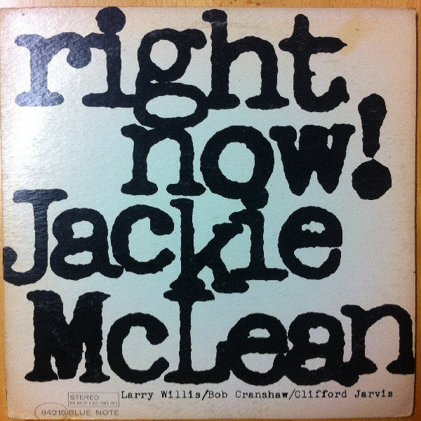 Jackie McLean : Right Now! (LP, Album, RE)