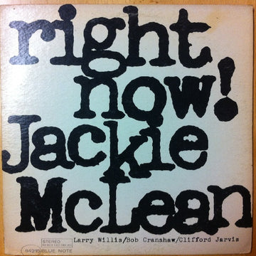 Jackie McLean : Right Now! (LP, Album, RE)