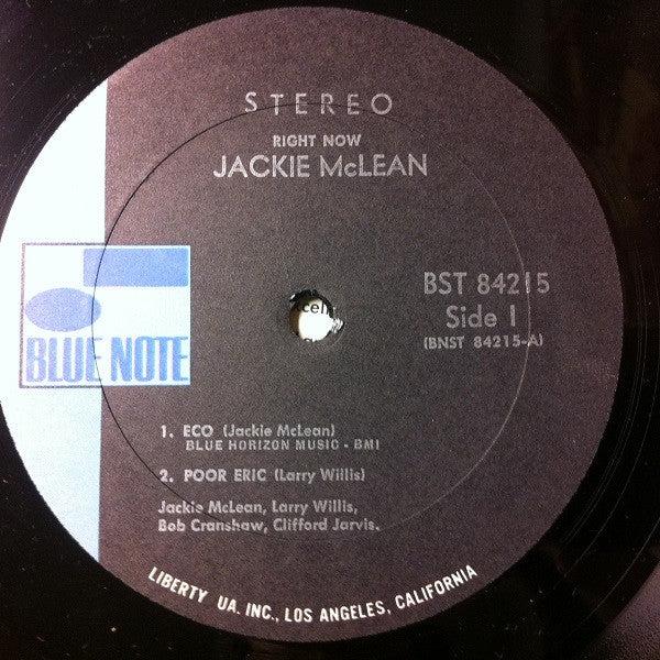 Jackie McLean : Right Now! (LP, Album, RE)
