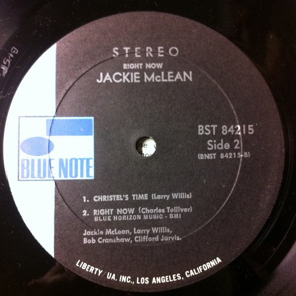 Jackie McLean : Right Now! (LP, Album, RE)
