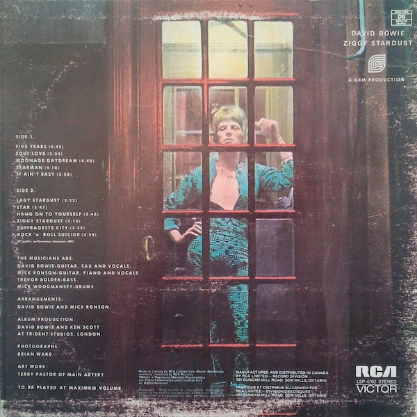 David Bowie : The Rise And Fall Of Ziggy Stardust And The Spiders From Mars (LP, Album, RE)