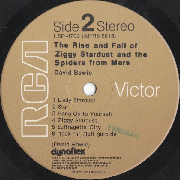 David Bowie : The Rise And Fall Of Ziggy Stardust And The Spiders From Mars (LP, Album, RE)