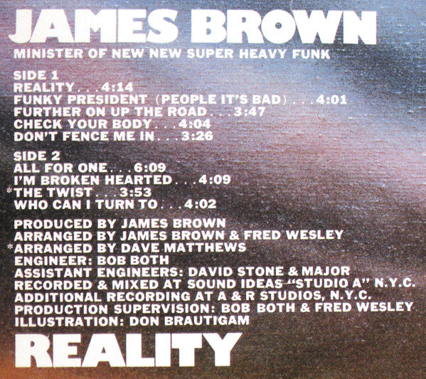 James Brown : Reality (LP, Album, All)