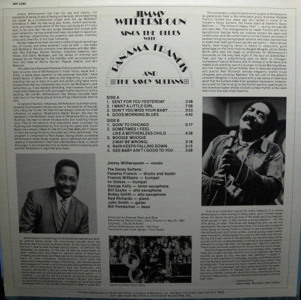 Jimmy Witherspoon : Sings The Blues With Panama Francis And The Savoy Sultans (LP, Album)
