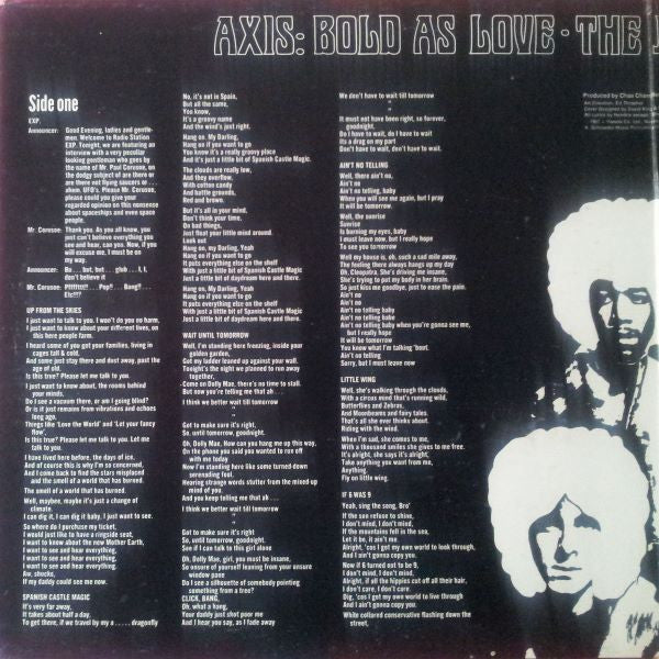 The Jimi Hendrix Experience : Axis: Bold As Love (LP, Album, RE, Gat)