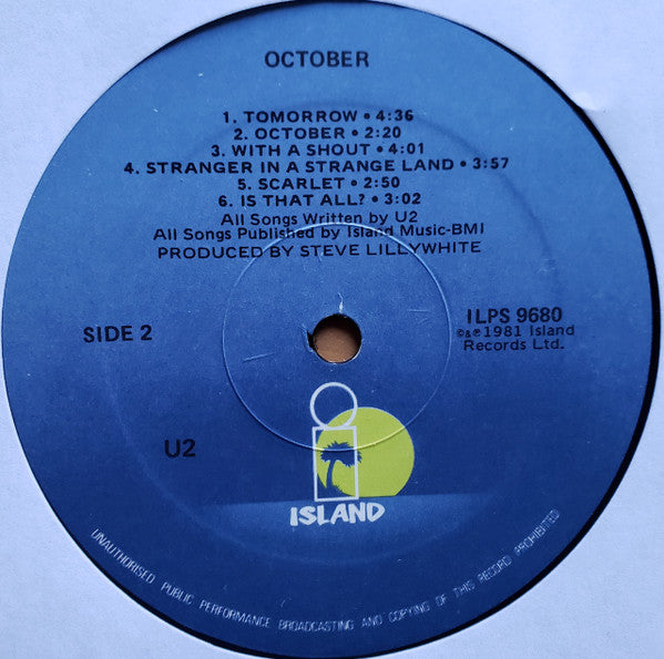 U2 : October (LP, Album)