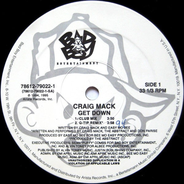 Craig Mack : Get Down (Remix) (12")