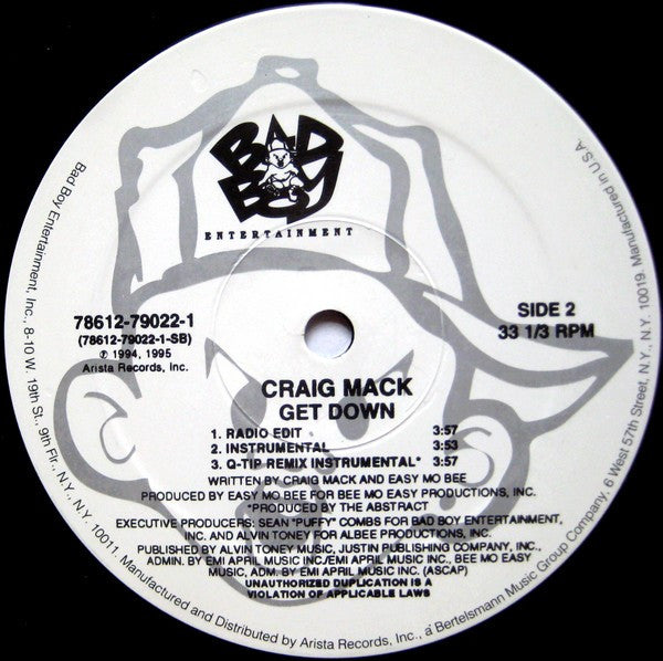 Craig Mack : Get Down (Remix) (12")