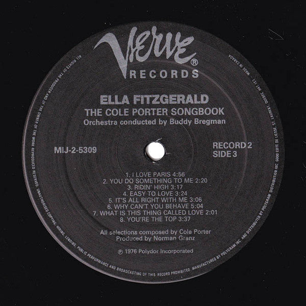 Ella Fitzgerald : Sings The Cole Porter Songbook (2xLP, Album, RE)