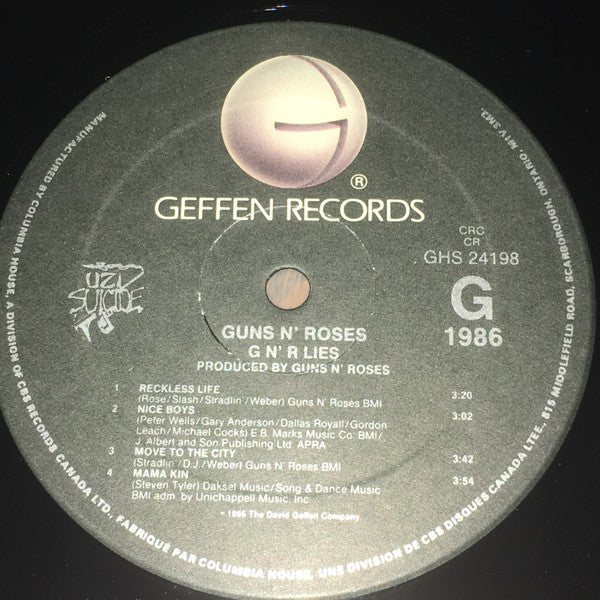 Guns N' Roses : G N' R Lies (LP, Album, Club, CH)