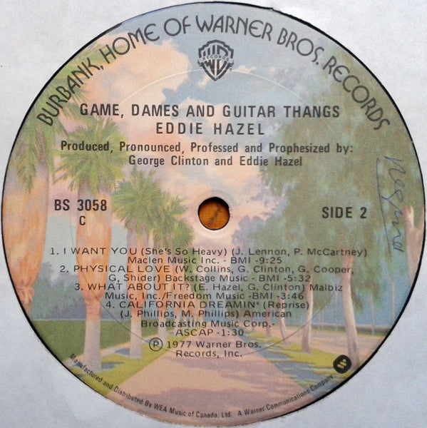 Eddie Hazel : Game, Dames And Guitar Thangs (LP, Album)