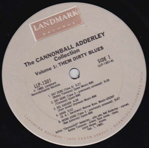 The Cannonball Adderley Quintet : Them Dirty Blues (LP, Album, RE, RM)