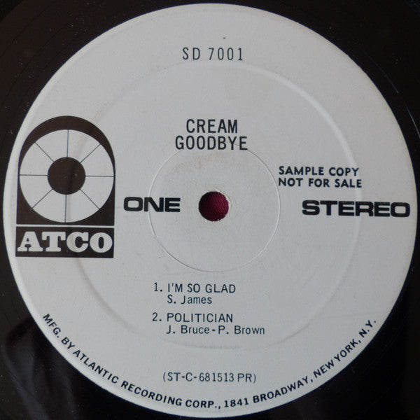 Cream (2) : Goodbye (LP, Album, Promo)