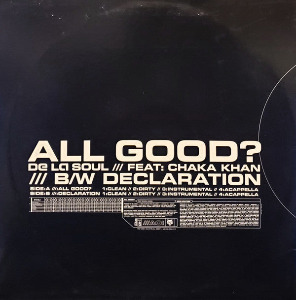 De La Soul : All Good? (12", Promo)
