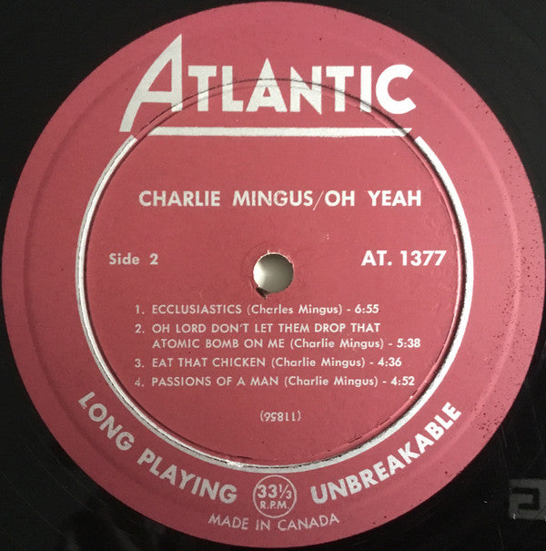 Charles Mingus : Oh Yeah (LP, Album, Mono)