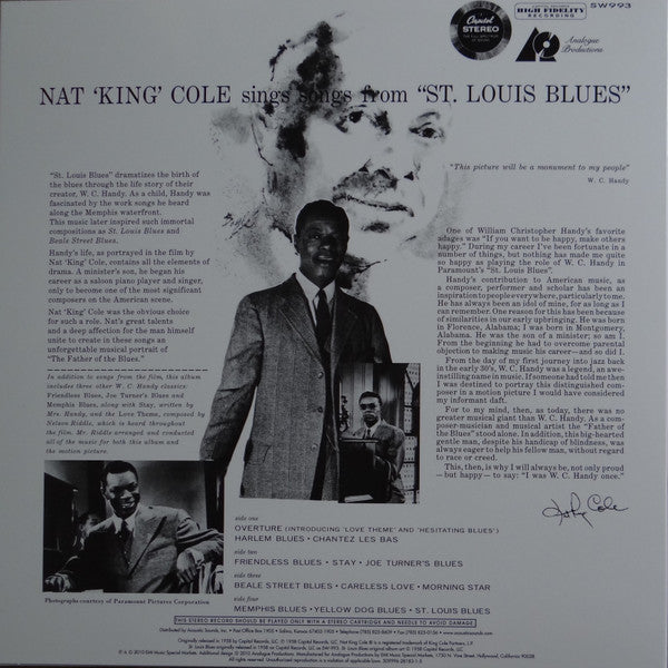 Nat King Cole : St. Louis Blues (2xLP, Album, RE, RM, 180)