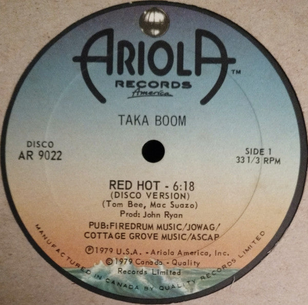 Taka Boom : Red Hot (12", Maxi)