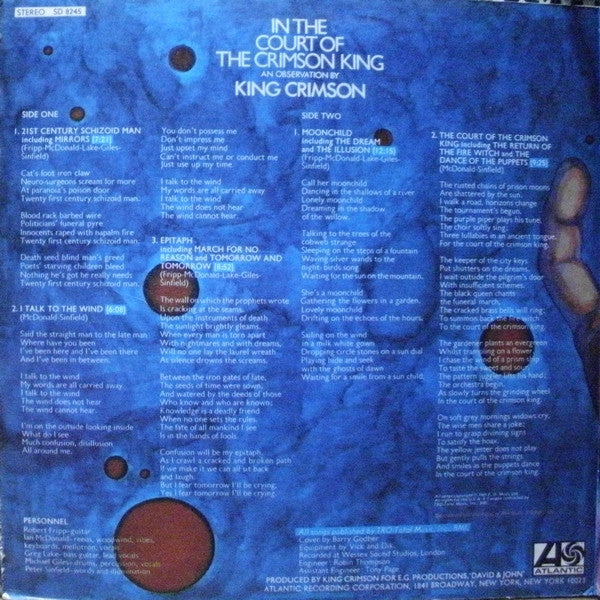 King Crimson : In The Court Of The Crimson King (An Observation By King Crimson) (LP, Album, RP, Gat)