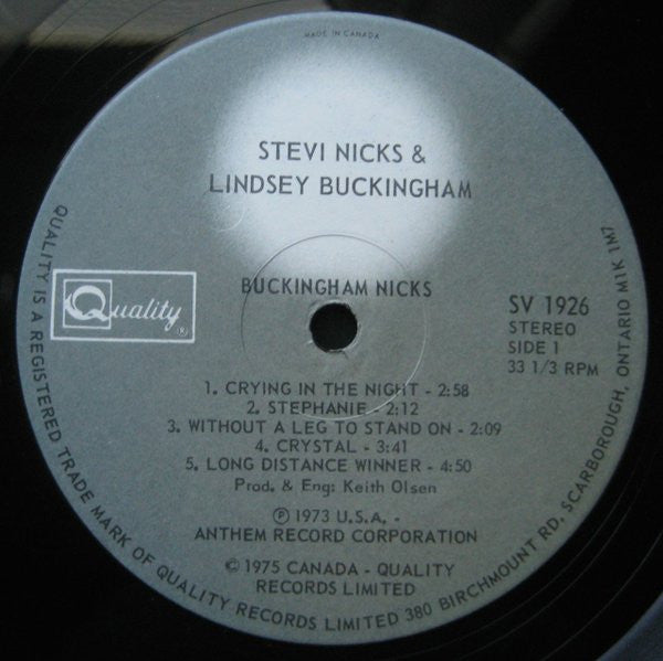 Buckingham Nicks : Buckingham Nicks (LP, Album, RE, RP, Gat)