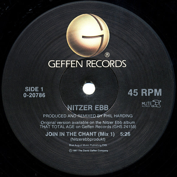 Nitzer Ebb : Join In The Chant (12", Maxi, SRC)