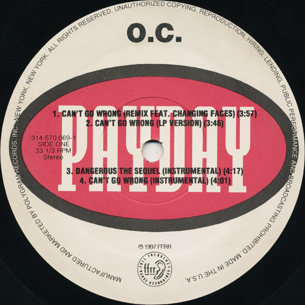 O.C. : Can't Go Wrong / Dangerous (12")