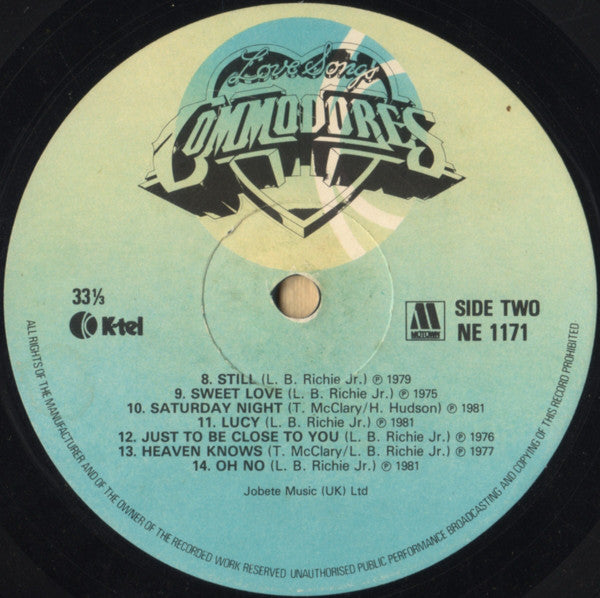 Commodores : Love Songs (LP, Comp)