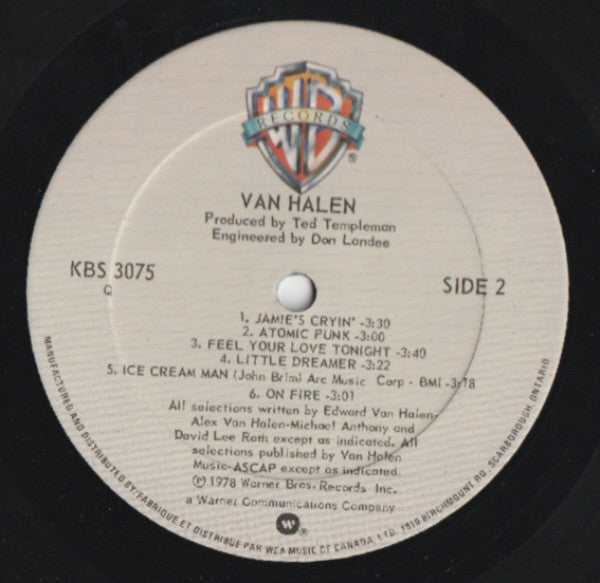 Van Halen : Van Halen (LP, Album, RE, Qua)