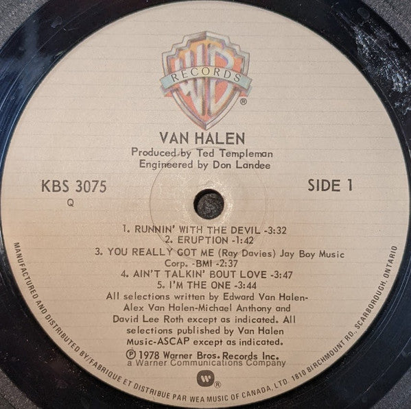 Van Halen : Van Halen (LP, Album, RE, Qua)