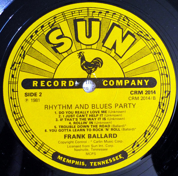 Frank Ballard With Phillip Reynolds Band : Rhythm Blues Party (LP, Comp)