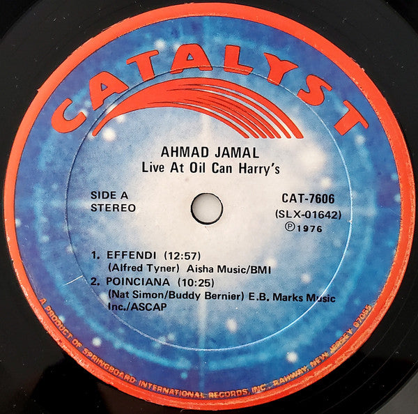 Ahmad Jamal : Recorded Live At "Oil Can Harry's" (LP, Album)