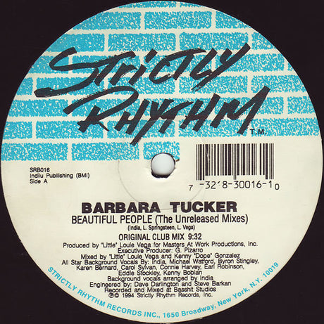 Barbara Tucker : Beautiful People (The Unreleased Mixes) (12")