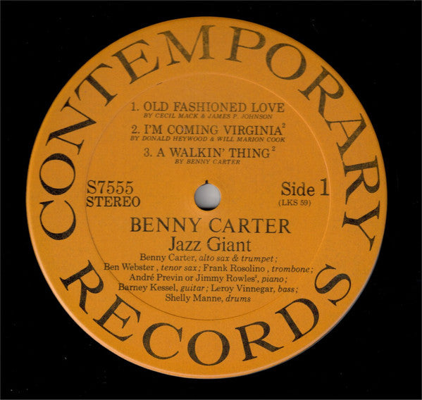 Benny Carter : Jazz Giant (LP, Album, RE)