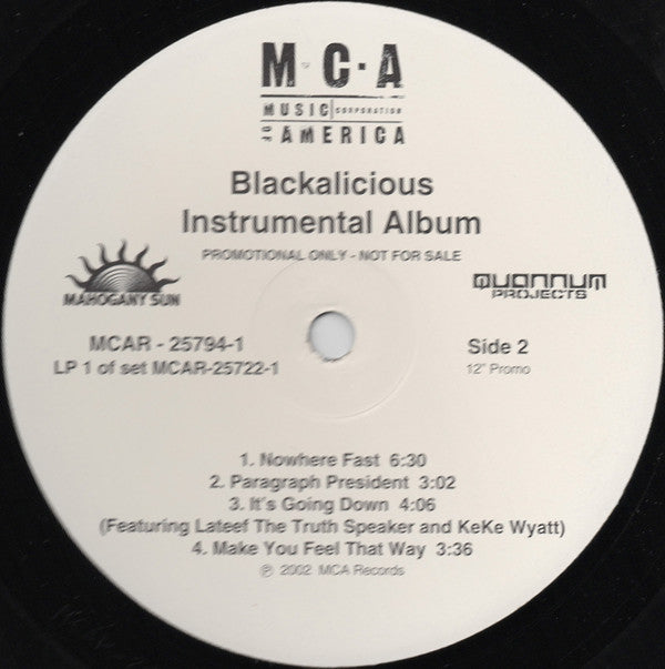 Blackalicious : Blazing Arrow Instrumental (2xLP, Promo)