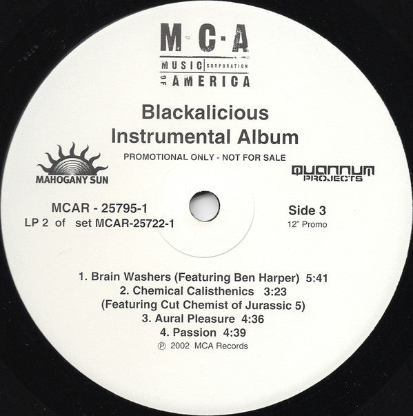 Blackalicious : Blazing Arrow Instrumental (2xLP, Promo)