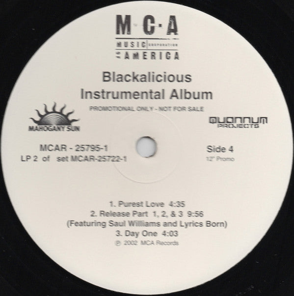 Blackalicious : Blazing Arrow Instrumental (2xLP, Promo)