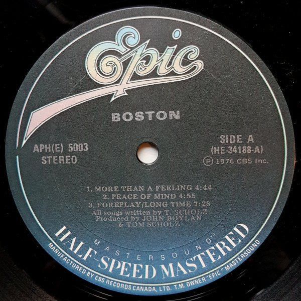 Boston : Boston (LP, Album, RE, RM, Hal)