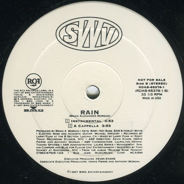 SWV : Rain (12", Single, Promo)