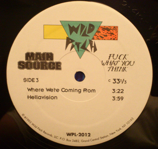 Main Source : Fuck What You Think (2xLP, Album)