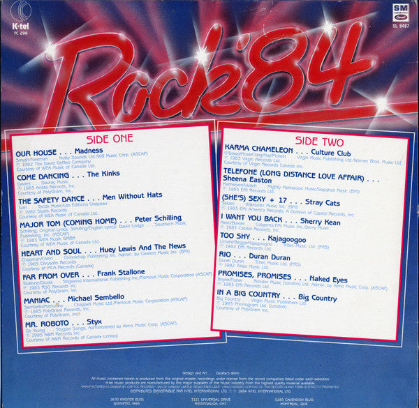 Various : Rock '84 (LP, Comp)