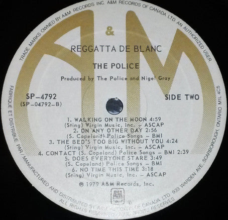 The Police : Reggatta De Blanc (LP, Album)
